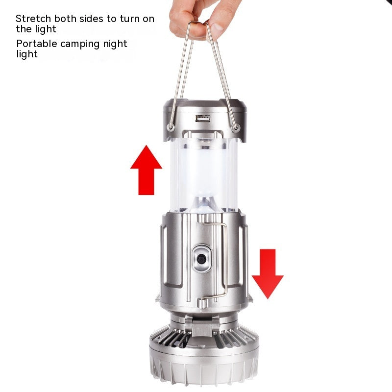 6 In 1 Portable Outdoor LED Camping Lantern With Fan