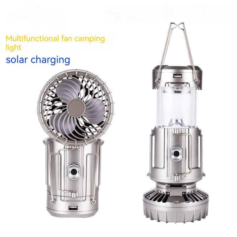 6 In 1 Portable Outdoor LED Camping Lantern With Fan