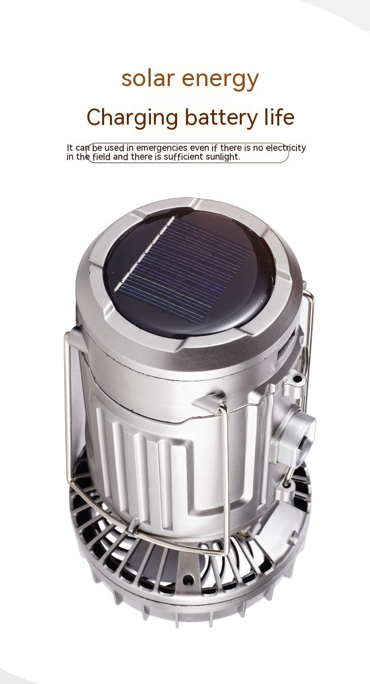 6 In 1 Portable Outdoor LED Camping Lantern With Fan