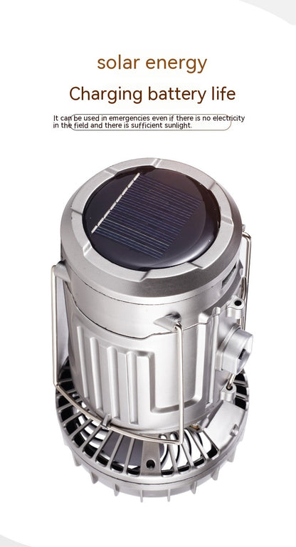 6 In 1 Portable Outdoor LED Camping Lantern With Fan