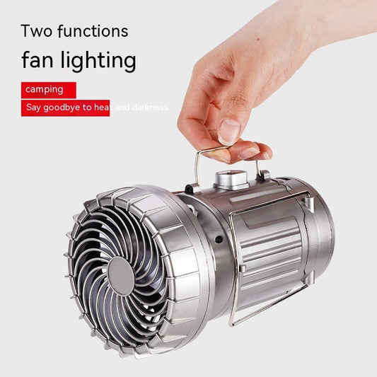 6 In 1 Portable Outdoor LED Camping Lantern With Fan