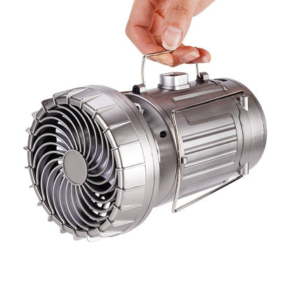 6 In 1 Portable Outdoor LED Camping Lantern With Fan
