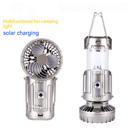 6 In 1 Portable Outdoor LED Camping Lantern With Fan